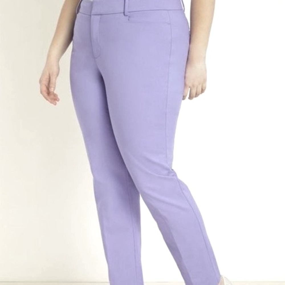 Eloquii Kady Fit Double Weave Pant Purple Lavender Trousers Office Pastel EASTER